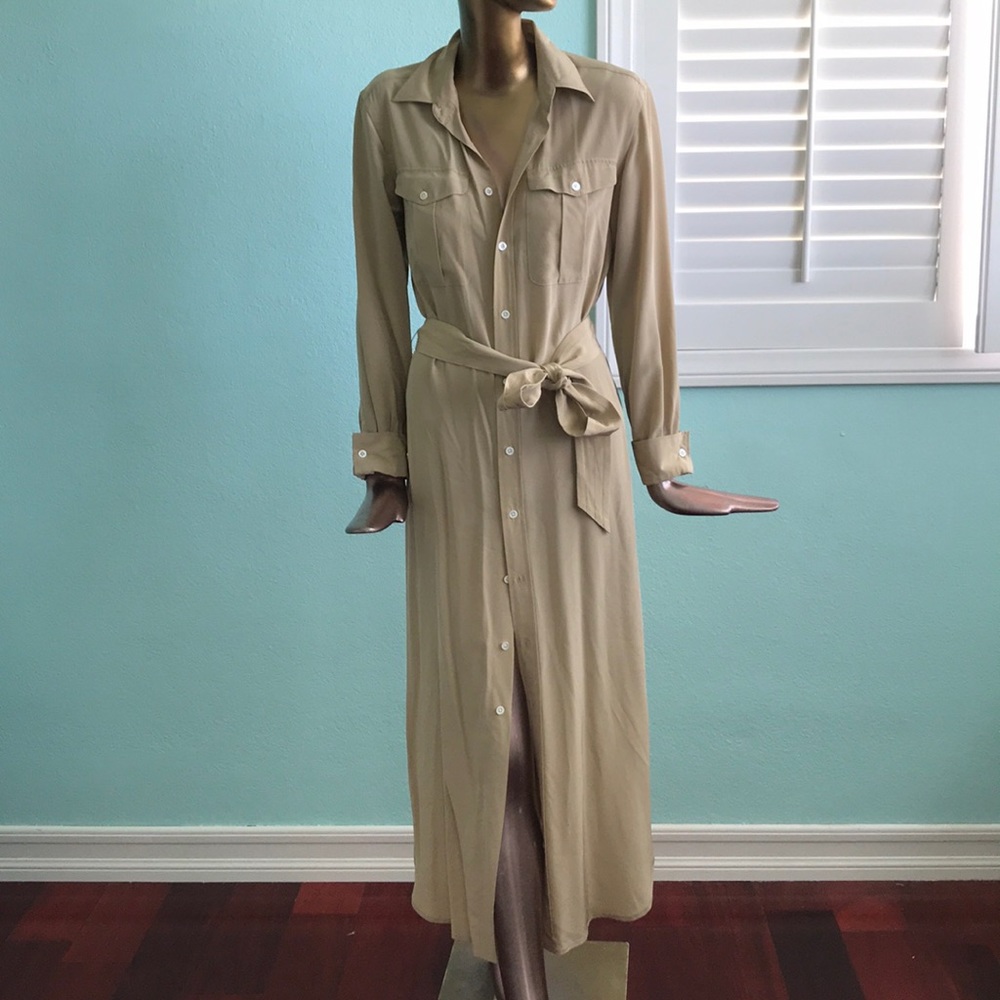 RALPH LAUREN silk shirt dress